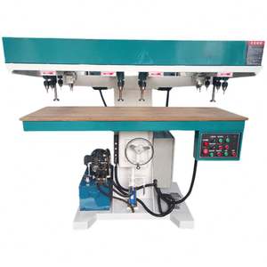 Machine de perçage hydraulique verticale multi-têtes pour le travail du bois, idéale pour le prétraitement des matériaux de construction de meubles et de portes - Product Image 2