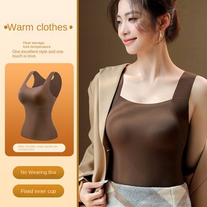 Chaleco agradable a la piel de alta calidad al por mayor, ropa interior térmica elegante y cálida AB de doble cara, <span class=keywords><strong>camiseta</strong></span> sin mangas ideal para <span class=keywords><strong>mujer</strong></span> - Product Image 1