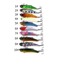 Leurre de pêche artificiel en acier inoxydable VIB BF-039 7CM18G sans hameçons, toutes couches de nage, perles sonores, conception bionique