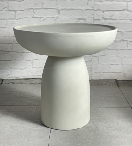 Table basse ronde en micro-ciment et fibre de verre, style minimaliste de luxe pour salon - Product Image 6