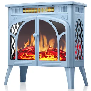 500w 1500w 3d Infrared Heating Mode Seperate Heating Electric Fireplace Stove Heater For Home Use