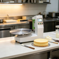 Machine automatique commerciale pour glacer les gâteaux, pour gâteaux ronds de 4 à 12 pouces, lisseur de crème pour gâteaux, machine à décorer les gâteaux d'anniversaire