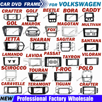 Cadre Android pour autoradio de voiture pour Volkswagen CADDY AMAROK VW CRAFTER T-ROC, Kits de panneaux de tableau de bord pour autoradio, Cadre d'autoradio