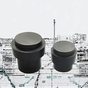 Butée de porte murale robuste en acier inoxydable brossé avec embout en caoutchouc, protection durable pour hôtels et salles de bain - Product Image 3