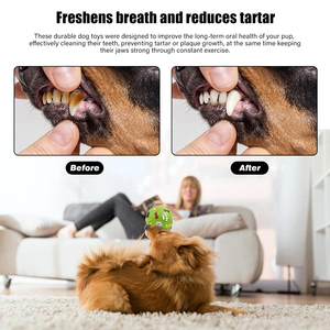 ลูกบอลเด้งมีเสียงทนทานสองขนาด,ของเล่นยางสำหรับสุนัขเล่นในร่มและกลางแจ้ง - Product Image 5