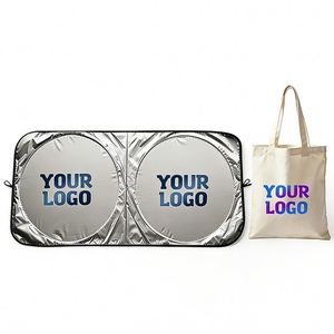 Wholesale Custom Logo Sunshade Uv Protection Front <b>Window</b> Foldable Windshield Shade <b>Cover</b> for Car Dealer Business Promo Gift - Product Image 1