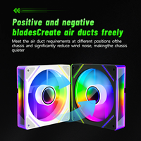 Ventilateur de boîtier haute performance 120 mm, débit d'air 71 CFM, 800-1800 tr/min, synchronisation ARGB 5V, ventilateur RGB 4 broches PWM à roulement hydraulique pour refroidisseur de châssis