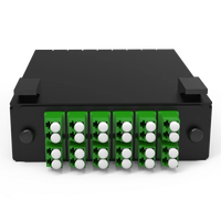 Panel Patch Fiber Optik KNC WP6001 1U 12/24 Port LGX Metal Compact untuk Pemasangan di Dinding Dalam Ruangan/Rel DIN