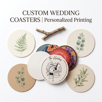 Sous-verres en papier écologiques certifiés, impression de logo personnalisée, impression numérique, sous-verres absorbants en pulpe, vente en gros, durables