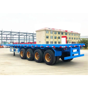 Remolque <span class=keywords><strong>de</strong></span> Plataforma Plana <span class=keywords><strong>de</strong></span> 3 Ejes, Alta Resistencia, 40 Pies, 45 Pies, Capacidad <span class=keywords><strong>de</strong></span> 60 Toneladas, Marca Shandong Owin - Product Image 3