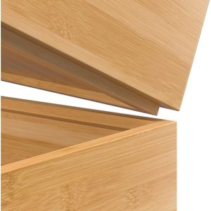 Solid Wood Drawer Organizer Rectangular <b>Kitchen</b> <b>Storage</b> <b>Box</b> For Cutlery Utensils Compartmentalized Tableware Holder - Product Image 3