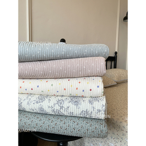 Korean Style Pure Cotton Bed <b>Sheet</b> Set Floral Stripe Breathable Four Seasons Home Use - Product Image 2