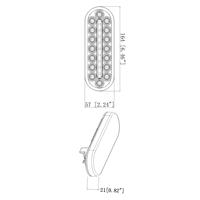 Nouveau Feu Arrière/Stop/Clignotant/Arrière-Courrier Ovale 6 Pouces 8/16 LED pour Camion et Remorque OEM ODM Étanche IP67 SAE/DOT KLT-LITE KW8037