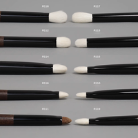 Pinceaux à paupières de luxe personnalisés avec logo, poils de chèvre/synthétiques, ensemble de pinceaux à paupières, maquillage OEM, marque privée professionnelle