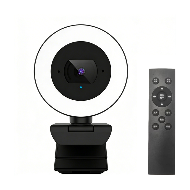JWC035 4K 30fps USB Full HD Webcam Autofocus Microphone Webcam with Light for Live Streaming Camera