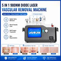 Appareil professionnel à diode 980 nm 5 en 1, équipement de beauté multifonctionnel pour les soins des ongles, les soins de la peau et la gestion du corps