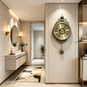 Horloge murale à <span class=keywords><strong>pendule</strong></span> de luxe, design décoratif pour la maison, motif numérique, fonctionne sur piles, pour une utilisation en <span class=keywords><strong>cuisine</strong></span> - Product Image 2