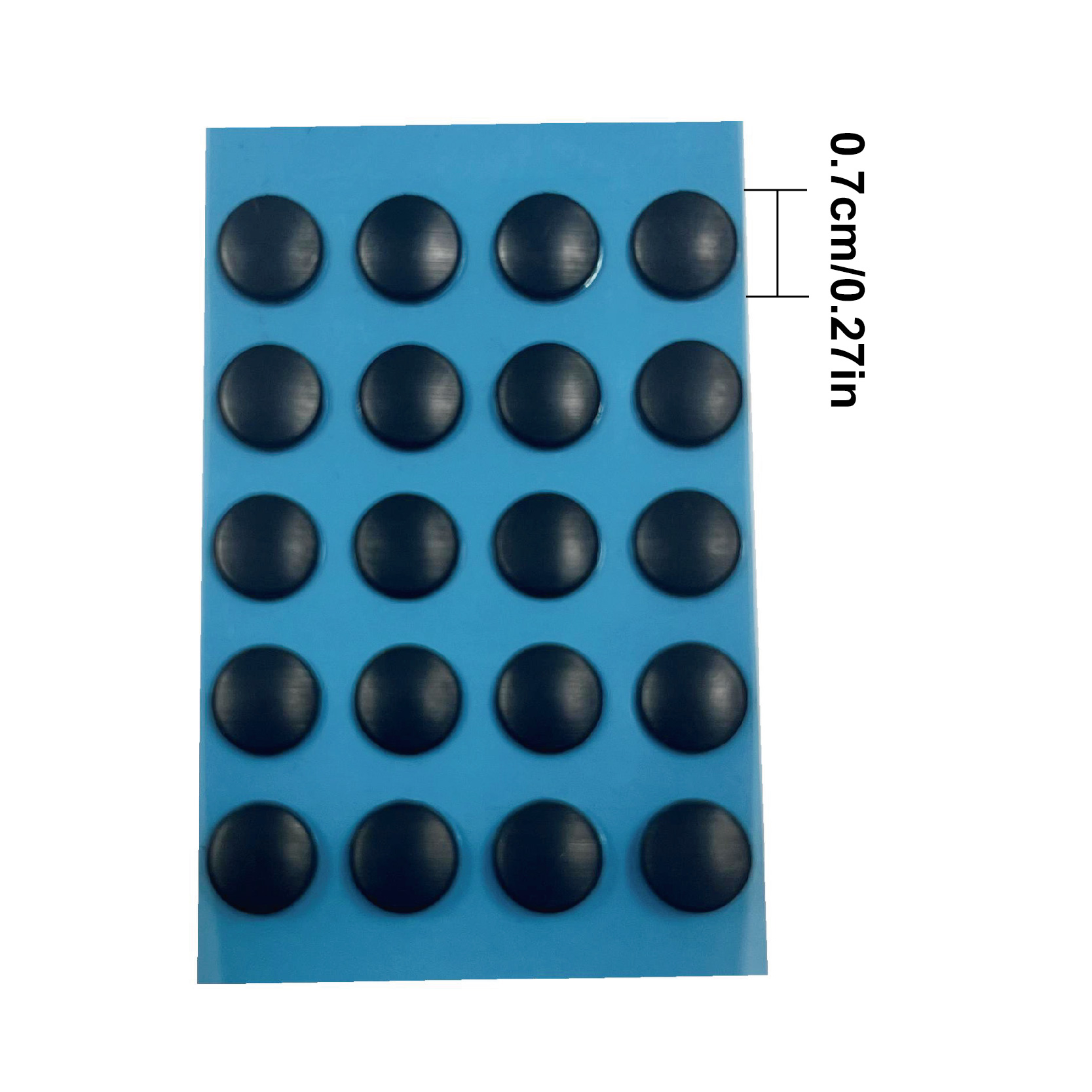 20pcs-7mm Black Control and mute