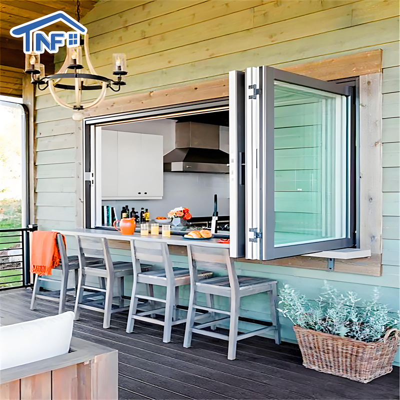 Customized Modern Horizontal Soundproof Folding Window