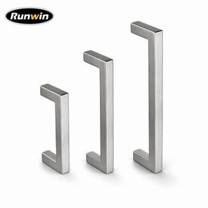 Modern <strong>Square</strong> Adjustable Cabinet Handle 304 Stainless Steel Hollow Pulls Brushed Kitchen Dresser <strong>Drawer</strong> Wardrobe Hardware - Product Image 1