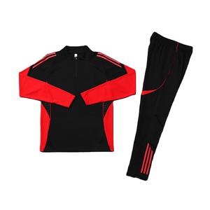 Camiseta de Entrenamiento de Fútbol Kane Dark Knight 2526 Negra Escarlata con Media Cremallera, Estilo Bávaro, para Hombre - Product Image 1