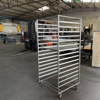 Chariot de refroidissement personnalisable en acier inoxydable pour boulangerie, 15 niveaux, chariot de cuisson pour four, étagère de rangement amovible pour cuisine
