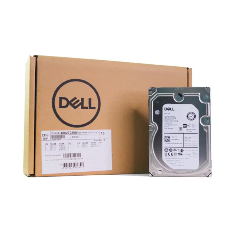 Wholesale original stock Dell HDD 1TB 2TB 4TB 6TB 8TB 10TB 12TB 16TB 3.5'' 6Gbps 7.2K 7200RPM SATA SFF Server Hard Drives Disk