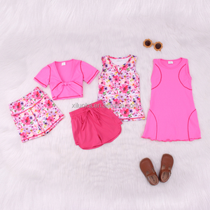 Happy Luoka OEM vente en gros d'été imprimé tie dye Yoga ensemble bébé fille robe bébé vêtements - Product Image 6