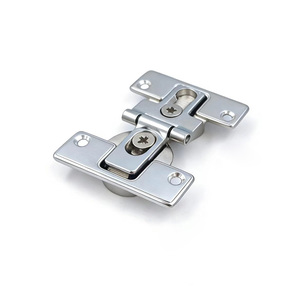 Charnière de porte pliante double à fermeture à plat à 180 degrés, quincaillerie réglable pour armoire à chaussures et penderie - Product Image 1