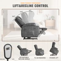 Elektrischer Vibrationsmassage-Liftsessel mit Getränkehalter für Senioren, Ideal für die Altenpflege im Wohnzimmer