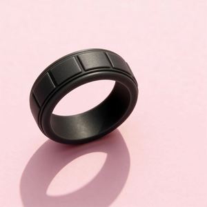 Nhẫn cưới silicon nam, thoáng khí, thiết kế rãnh bên trong, cạnh bậc thang, nhẫn cưới silicon dành cho nam - Product Image 4