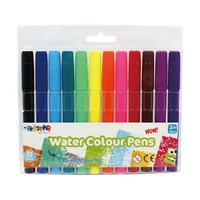 Lot de stylos feutres créatifs Offistar XF-W018 12 couleurs pour enfants, idéal pour l'école et la peinture à l'aquarelle