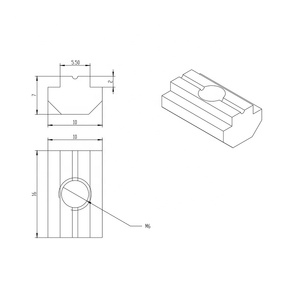 Cina produttore Odm Oem 5218 5276 5277 M4 M5 M6 30 scivolo in economia t dadi per estrusione di alluminio acciaio 3030mm - Product Image 3