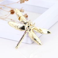 Broche Libellule Coréenne Originale Faite à la Main, Incrustée de Diamants, en Alliage de Strass et Émail Goutte d'Huile, pour Hommes et Femmes