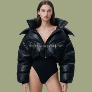 Giacca da <span class=keywords><strong>Donna</strong></span> Corta Piumino Trapuntato da Esterno Softshell Invernale Impermeabile Eco-friendly per Sci Cappotto da <span class=keywords><strong>Donna</strong></span> in Piuma Personalizzato - Product Image 6