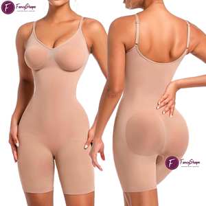 Cộng Với Kích Thước Liền Mạch Đầy Đủ Cơ Thể Fajas Nén Shapewear Thấp Trở Lại Snatched Shaper Fajas Giữa Đùi Core Bodysuit - Product Image 2