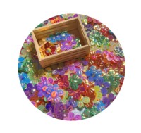 Paillettes florales de 13 mm, 5 pétales, fleurs en relief, confettis scintillants pour fête, paillettes à coudre, décoration artisanale DIY