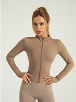 Veste légère demi-zippée pour femme, personnalisable avec logo, nouvelle collection 2026, respirante, sans coutures, écologique, anti-humidité, pour l'entraînement