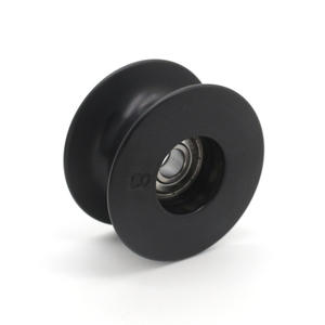 Rueda de Rodamiento en Forma de U Grande de Acero Inoxidable con Recubrimiento de Goma y Plástico POM, 8*50*25.8mm, para Colgar Cuerdas, Venta al Por Mayor - Product Image 2