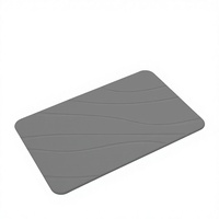 Tapis de sol carré en terre de diatomée sculptée, absorbant l'eau, antidérapant, séchage rapide, très grande taille, pour salle de bain/toilettes