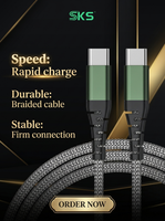 Cable USB Tipo C a Tipo C de Carga Rápida PD de 5A y 100W, Cable Tipo C con Cubierta de Aleación de Aluminio Verde Trenzado de Nailon, Carga Rápida para Samsung