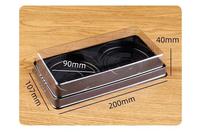 Boîte à donuts en PET de qualité alimentaire, 2 compartiments, base noire jetable, matériaux recyclés, emballage plastique pour pâtisserie, dessert, boulangerie