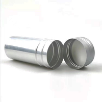 Bouteille de tube push up en métal 100% recyclé 45g