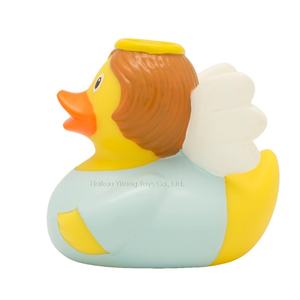 Jouets de bain exclusifs <span class=keywords><strong>Angel</strong></span> en caoutchouc de 3 pouces, canards en plastique personnalisés pour bébé, motifs uniques, vente en gros, mini et petits - Product Image 4