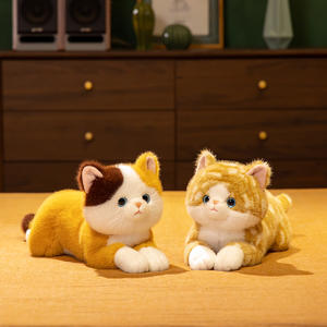 Muñeco de peluche de gato atigrado realista supersuave, almohada de oso bonito, relleno de algodón PP, regalo ponderado, juguete de Animal relleno para niños - Product Image 2