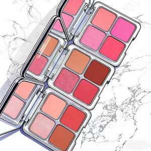 Paleta de Rubor, Contorno e Iluminador Vegana de Lujo Personalizada al por Mayor, de Alta Gama, con Cuatro Colores Cambiantes, Certificada HALAL, Natural - Product Image 2