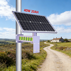Système de charge <span class=keywords><strong>solaire</strong></span> DC12V DC5V 40W 20AH 222WH pour capteur de niveau d'<span class=keywords><strong>eau</strong></span>, caméra de surveillance de la prévention des incendies forestiers - Product Image 1