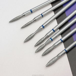 3/32 "2.35 mét Chất lượng cao cấp và chuyên nghiệp ngọn lửa Kim Cương Móng Tay khoan bit đánh bóng lớp biểu bì sạch kim cương mũi khoan cho làm móng tay - Product Image 3