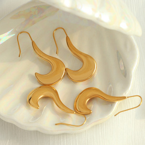 <b>Gold</b> Geometric Drop <b>Earrings</b> Zinc Alloy EH257 Fashion <b>Dangle</b> <b>Earrings</b> - Product Image 1