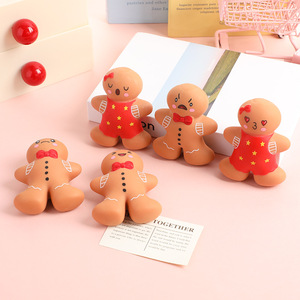 Christmas Gingerbread Man Slow Rebound <b>Squishy</b> Toy Holiday Party Mini Gift Fidget Toy Wholesale Ready Stock - Product Image 3